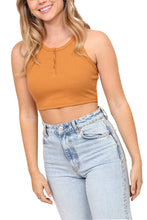 Cropped Tank Bralette in Camel