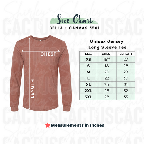 Adult Unisex Long Sleeve - Bella & Canvas