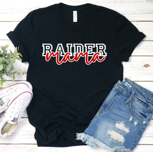 Raider Mama on Black Tee - LPA