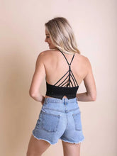 Crochet Lace Trimmed Bralette in Navy