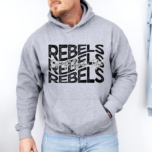 DGF Rebels x3 Black Design on Gray