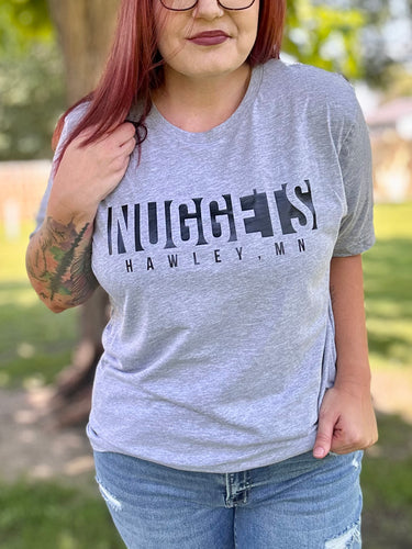 Hawley MN Nuggets Black on Gray Design