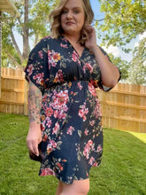Floral Navy Wrap Dress
