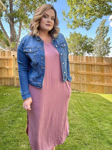 Floor Length Pink Maxi Dress