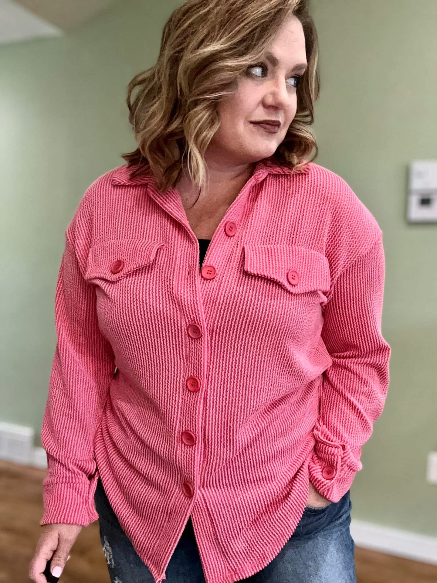 Soft Pink Shacket