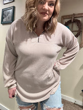 Cream 3/4 Zip Sweater