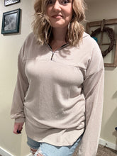 Cream 3/4 Zip Sweater