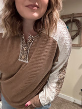 Leopard and Lace Brown Long Sleeve