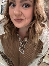 Leopard and Lace Brown Long Sleeve