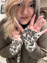 Mocha Brown & Leopard Hoodie