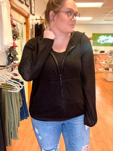 Athletic Lightweight Black Zipup