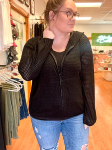 Athletic Lightweight Black Zipup