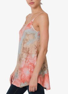 Reversible Flowy Peach Brown Tank Top